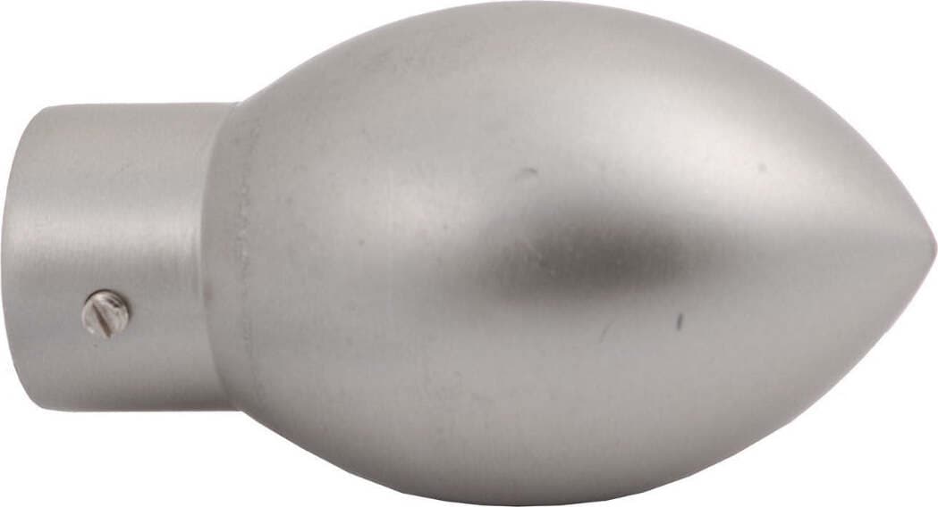 SWISH---TERMINALE/POMOLO-PER-BASTONI-TENDE-IN-ACCIAIO-NICKEL-SATINATO-SILURO-D.20-MM