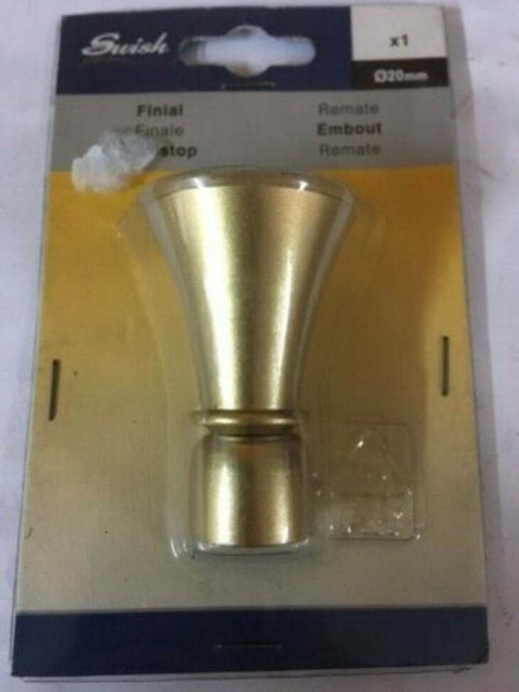 SWISH---TERMINALE/POMOLO-PER-BASTONI-TENDE-IN-ACCIAIO-ORO-SATINATO-TROMBA-D.20-MM