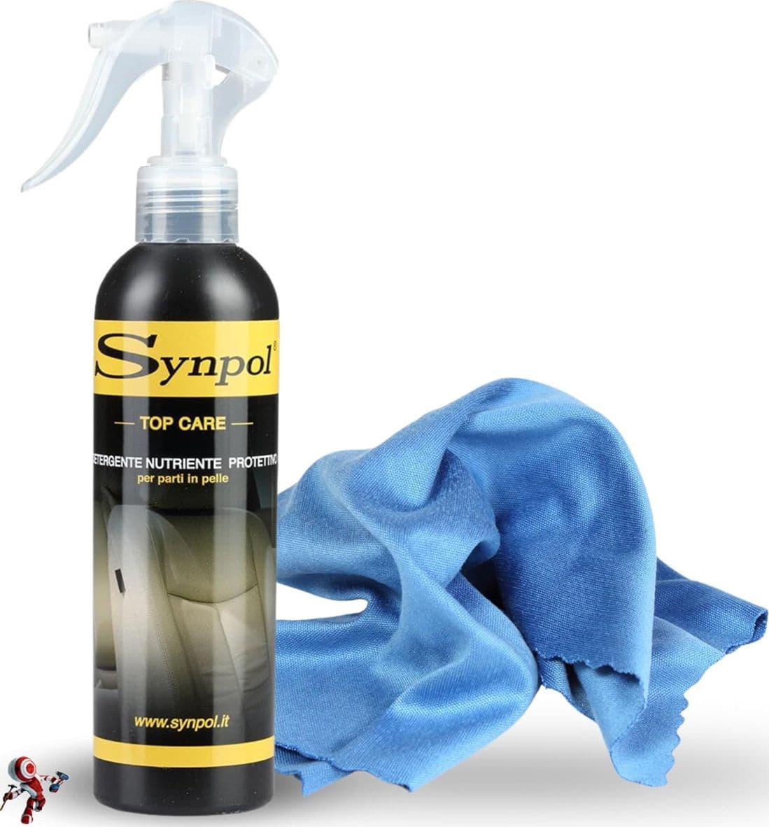 Synpol---Kit-Detergente-per-Parti-in-Pelle-più-Panno-in-Microfibra---per-Interni-Auto