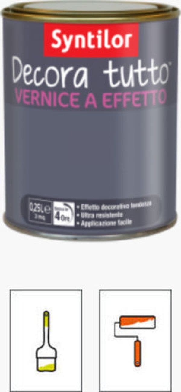SYNTILOR - DECORA TUTTO VERNICE A EFFETTO 0,50 LT INCOLORE OPACO