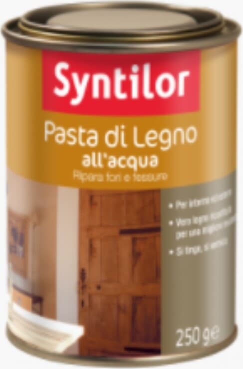 SYNTILOR---PASTA-DI-LEGNO-ALL'ACQUA---RIPARA-FORI-E-FESSURE---PER-NOCE-500gr