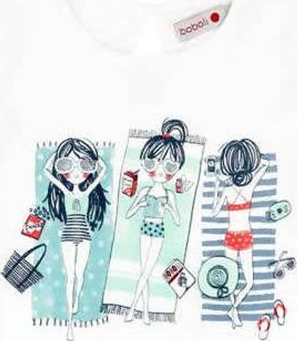 T-Shirt Bambina Estiva Mezze Maniche Girocollo Stampata Colorata Bianca Maglia Estate Bimba Colorata Maglietta 90% Cotone t-shirt bambina/ragazza Piccole Canaglie - Tropea, Commerciovirtuoso.it