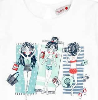 T-Shirt Bambina Estiva Mezze Maniche Girocollo Stampata Colorata Bianca Maglia Estate Bimba Colorata Maglietta 90% Cotone t-shirt bambina/ragazza Piccole Canaglie - Tropea, Commerciovirtuoso.it