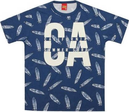 T-SHIRT Bambino 100% Cotone Blu Bianca Stampata California Maglia Mezze Maniche Girocollo Bimbo Maglietta Estiva Stampa Surf Blu Bianca Azzurra T-SHIRT Piccole Canaglie - Tropea, Commerciovirtuoso.it