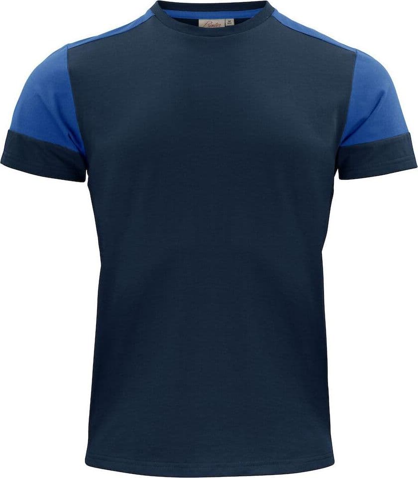 T-shirt Bicolore Prime Blu Royal Maglietta Misto Cotone Organico Poliestere Riciclato Ecosostenibile in T-Shirt Dresswork - Como, commercioVirtuoso.it