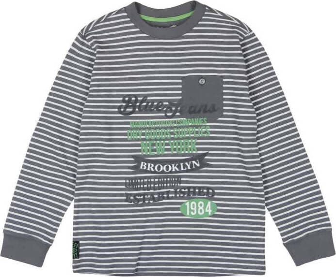 T-Shirt Bimbo Righe 100% Cotone Stampata Brookling Maglia Maniche Lunghe Bambino Girocollo Colorata Maglietta con Tasca t-shirt bambino Piccole Canaglie - Tropea, Commerciovirtuoso.it