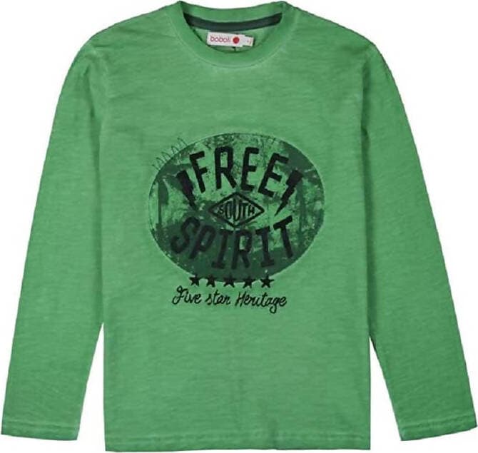 T-Shirt Bimbo Verde Stampata Maglia Maniche Lunghe Bambino in Cotone Girocollo Colorata Maglietta Free Spirit Casual Bimbo t-shirt bambino Piccole Canaglie - Tropea, Commerciovirtuoso.it