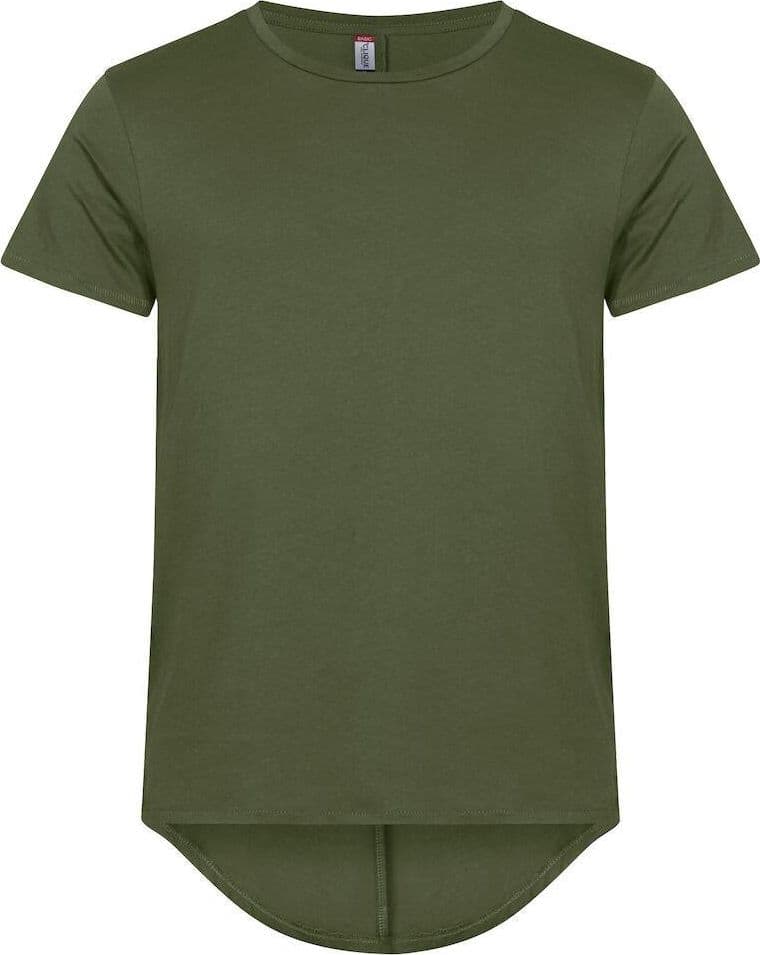 T-Shirt Brooklyn Verde Militare Maglietta Fondo Retro Lungo con Pinces in T-shirt Dresswork - Como, commercioVirtuoso.it