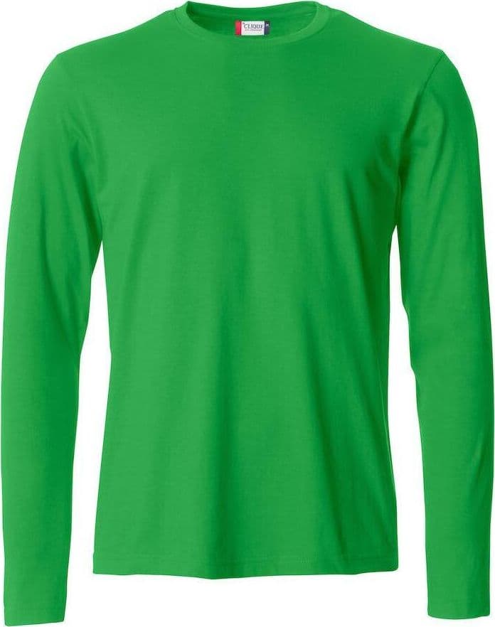 T-Shirt Clique Basic Manica Lunga Verde Acido 145 gr in T-shirt Dresswork - Como, commercioVirtuoso.it