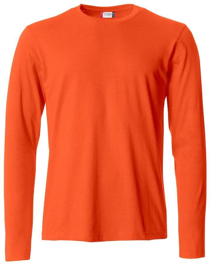 T-Shirt Clique Basic Manica Lunga Arancio 145 gr in T-shirt Dresswork - Como, commercioVirtuoso.it