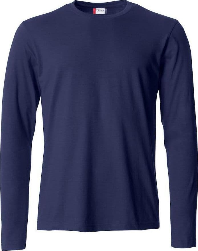 T-Shirt Clique Basic Manica Lunga Blu 145 gr in T-shirt Dresswork - Como, commercioVirtuoso.it