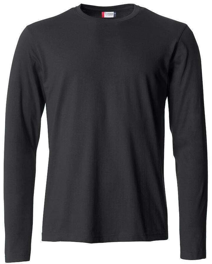 T-Shirt Clique Basic Manica Lunga Nero 145 gr in T-shirt Dresswork - Como, commercioVirtuoso.it