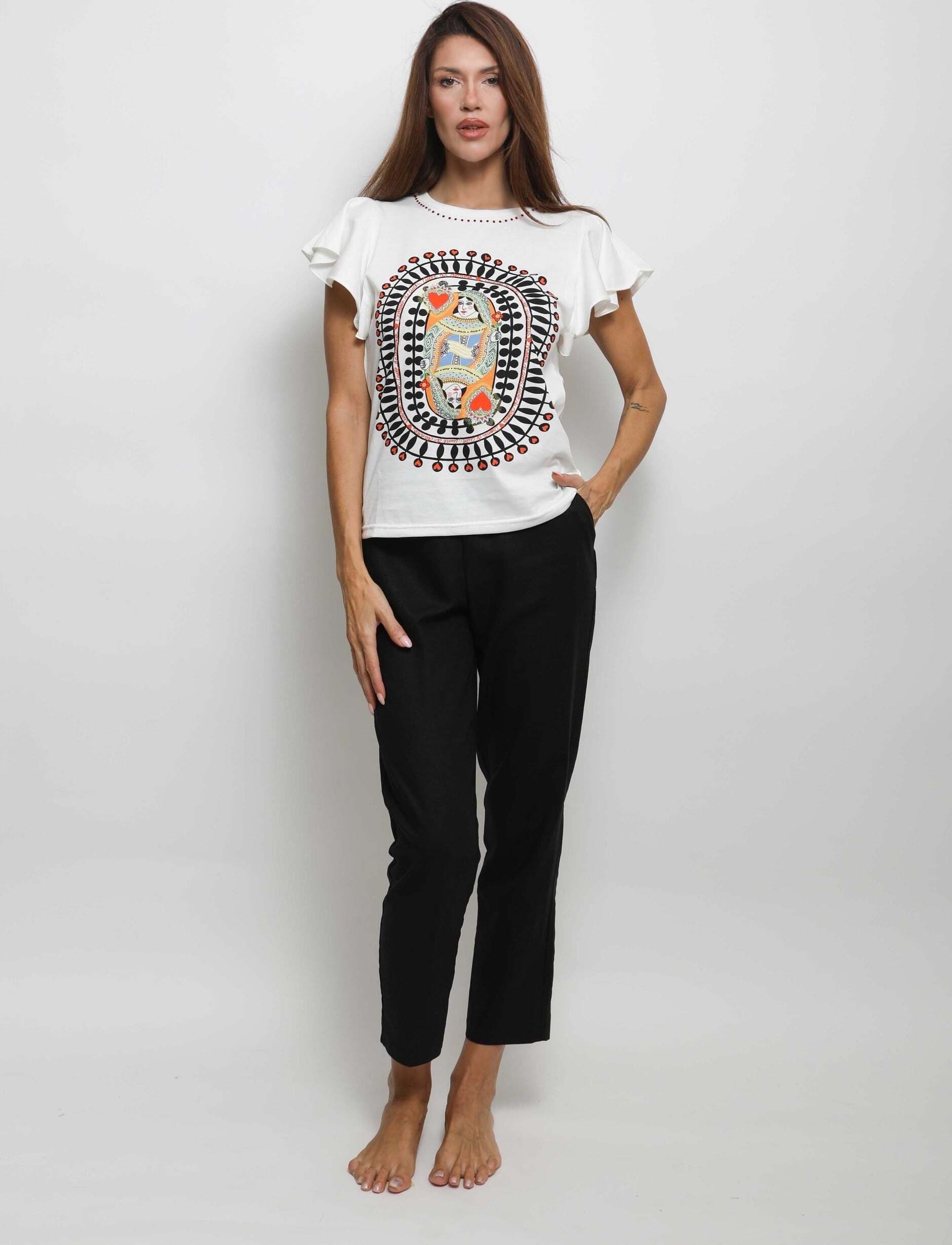 T-shirt-con-strass-donna-di-cuori