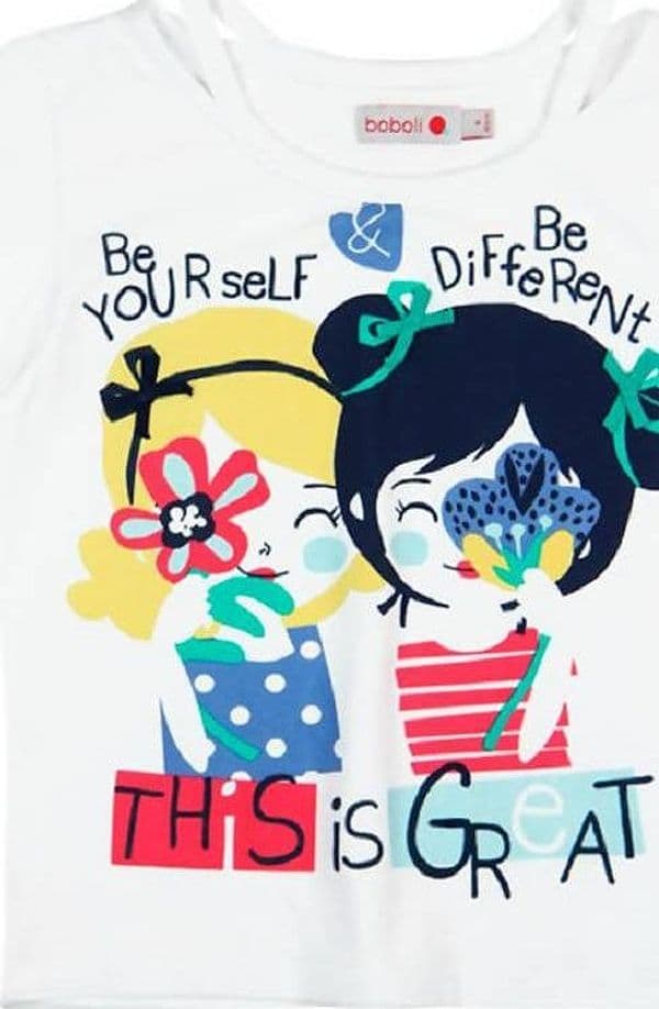 T-Shirt Estiva Bambina Maniche Corte Girocollo Maglietta Stampata Bimba 100% Cotone Maglia Mezze Maniche Bianco Bambino Estate Colorata Boboli t-shirt bambina/ragazza Piccole Canaglie - Tropea, Commerciovirtuoso.it