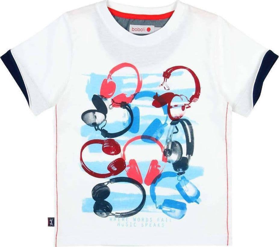 T-Shirt Estiva Bimbo Maniche Corte Girocollo Bianca Maglietta Stampata Blu Rossa 100% Cotone Maglia Mezze Maniche Bambino Estate Colorata Boboli. t-shirt bambino/ragazzo Piccole Canaglie - Tropea, Commerciovirtuoso.it