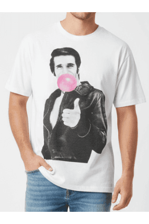 T-Shirt Uomo Let's Bubble Happy Days Bianco - Streetwear Vintage Italiano