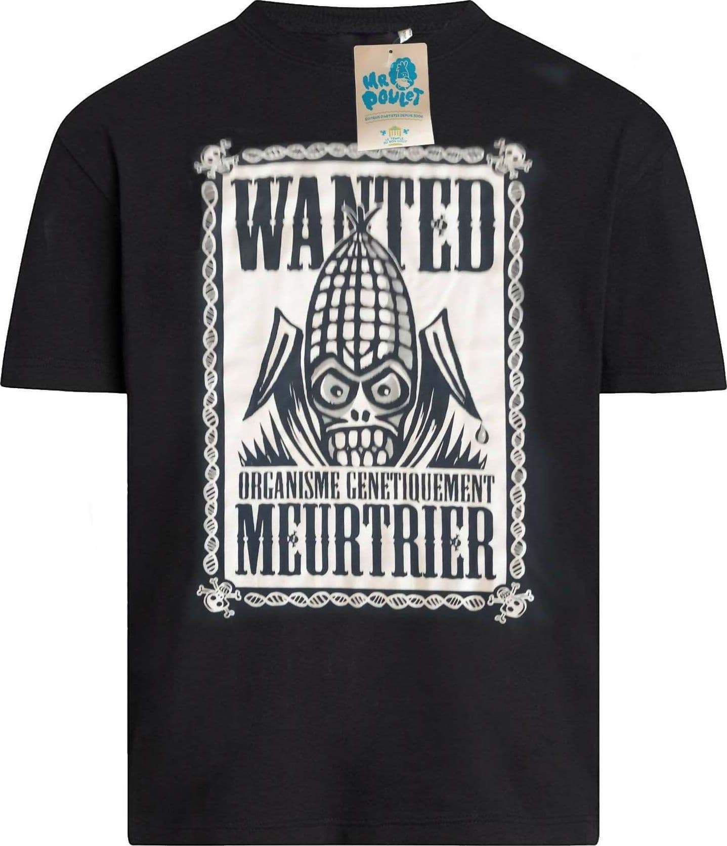 T-shirt In Cotone Biologico ( Spedizione Gratuita ) Nuovo Con Cartellino Modello Ogm Assassino Per Uomo (Taglie: S/M/L)
