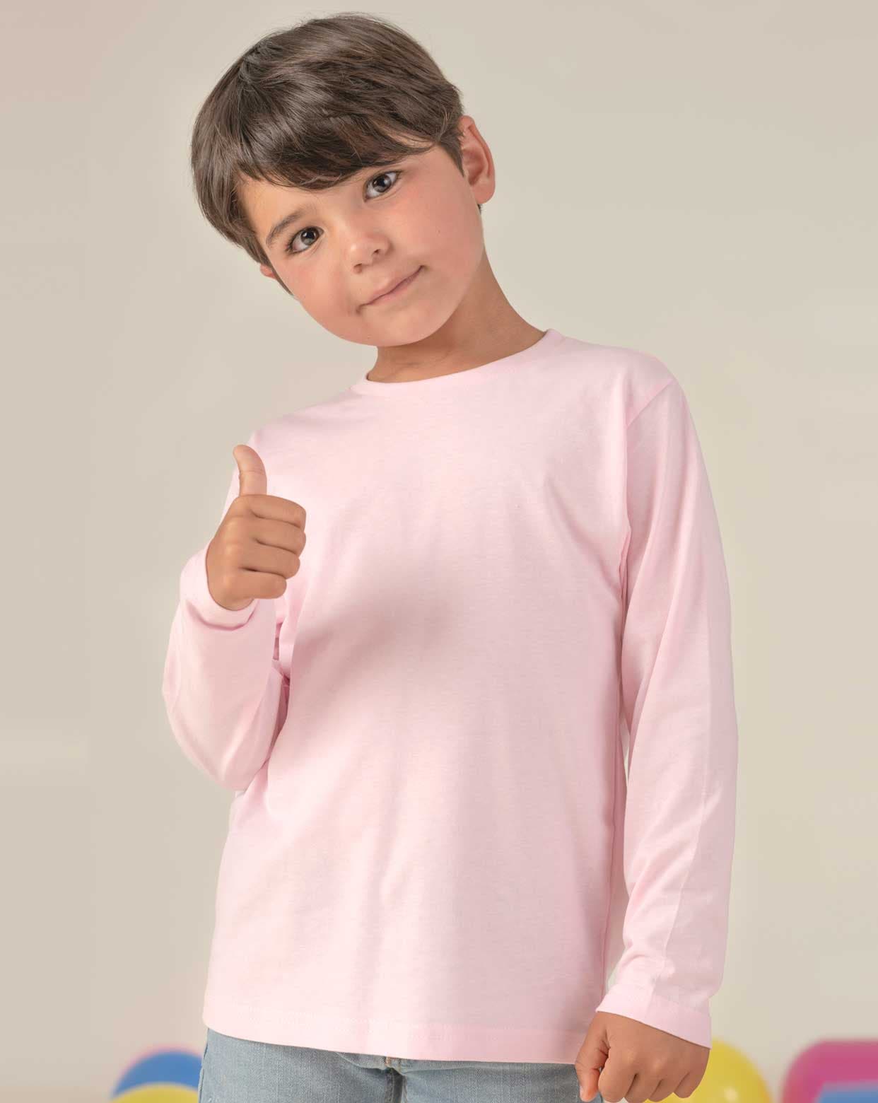 T-shirt manica lunga personalizzabile bambina/o 100% cotone - jhk in T-shirt Falco Biancheria - Parete, commercioVirtuoso.it