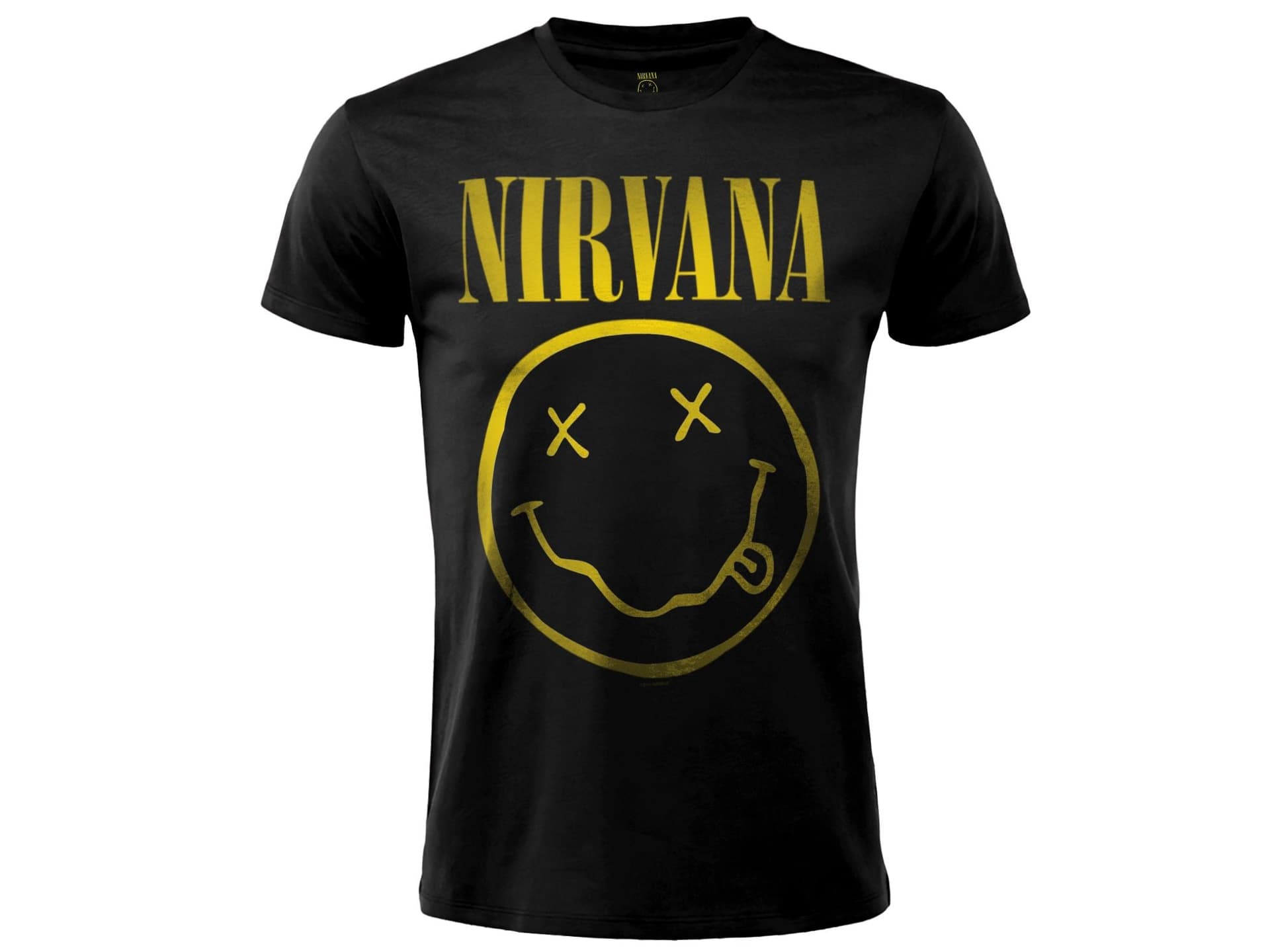 T-Shirt Unisex Nirvana Nera Con Scritta Girocollo E Maniche Corte Sport e tempo libero/Fan Shop/Abbigliamento/T-Shirt Il Distintivo - Pesaro, Commerciovirtuoso.it