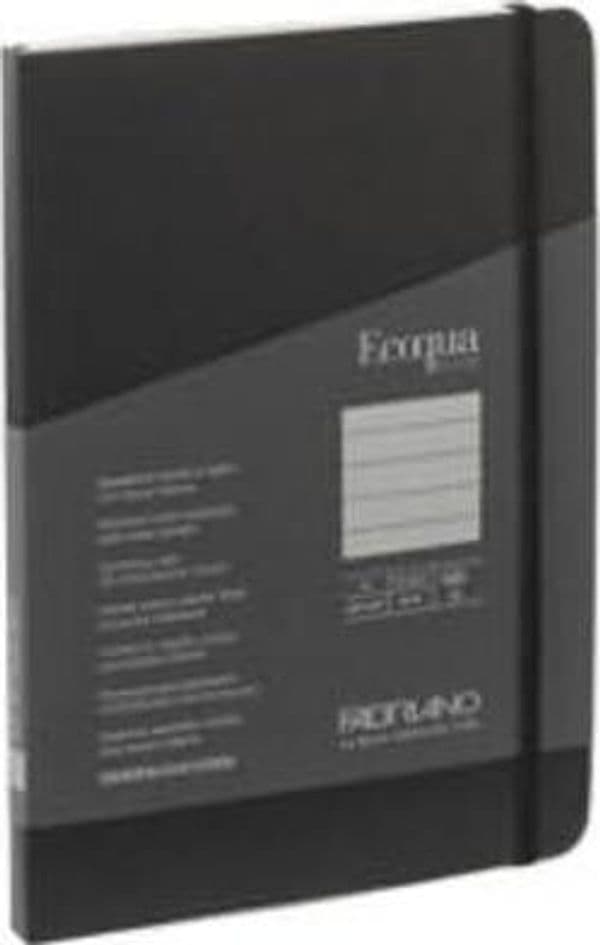 Taccuino EcoQua Plus - con elastico - rilegatura cucita - A5 - 5 mm - 80 fogli - righe - nero - Fabriano Cancelleria e prodotti per ufficio/Carta blocchi e quaderni/Blocchi appunti taccuini e diari/Blocchi appunti e taccuini Eurocartuccia - Pavullo, Commerciovirtuoso.it