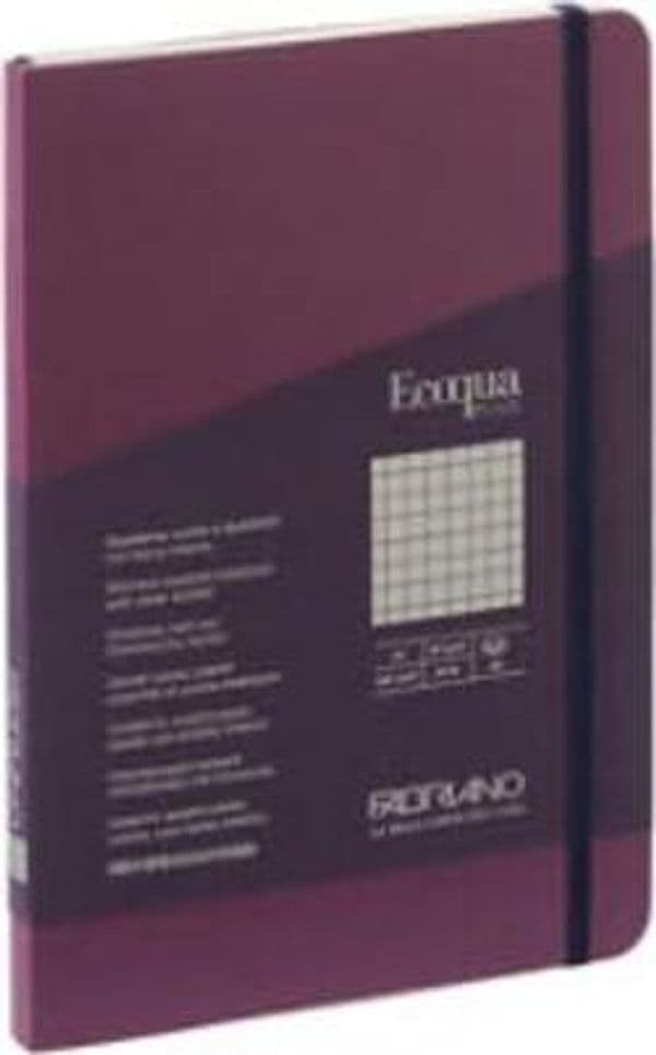 Taccuino EcoQua Plus - con elastico - rilegatura cucita - A5 - 5 mm - 80 fogli - vino - Fabriano Cancelleria e prodotti per ufficio/Carta blocchi e quaderni/Blocchi appunti taccuini e diari/Blocchi appunti e taccuini Eurocartuccia - Pavullo, Commerciovirtuoso.it