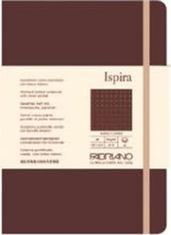 Taccuino Ispira - con elastico - copertina flessibile - A5 - 96 fogli - puntinato - marrone - Fabriano Cancelleria e prodotti per ufficio/Carta blocchi e quaderni/Blocchi appunti taccuini e diari/Blocchi appunti e taccuini Eurocartuccia - Pavullo, Commerciovirtuoso.it
