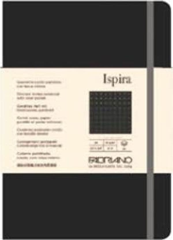 Taccuino Ispira - con elastico - copertina flessibile - A5 - 96 fogli - puntinato - nero - Fabriano Cancelleria e prodotti per ufficio/Carta blocchi e quaderni/Blocchi appunti taccuini e diari/Blocchi appunti e taccuini Eurocartuccia - Pavullo, Commerciovirtuoso.it