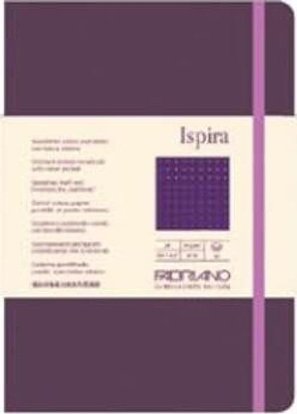 Taccuino Ispira - con elastico - copertina flessibile - A5 - 96 fogli - puntinato - viola - Fabriano Cancelleria e prodotti per ufficio/Carta blocchi e quaderni/Blocchi appunti taccuini e diari/Blocchi appunti e taccuini Eurocartuccia - Pavullo, Commerciovirtuoso.it