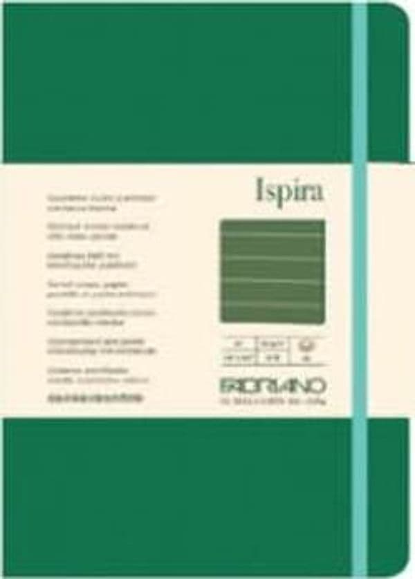 Taccuino Ispira - con elastico - copertina flessibile - A5 - 96 fogli - righe - verde - Fabriano Cancelleria e prodotti per ufficio/Carta blocchi e quaderni/Blocchi appunti taccuini e diari/Blocchi appunti e taccuini Eurocartuccia - Pavullo, Commerciovirtuoso.it