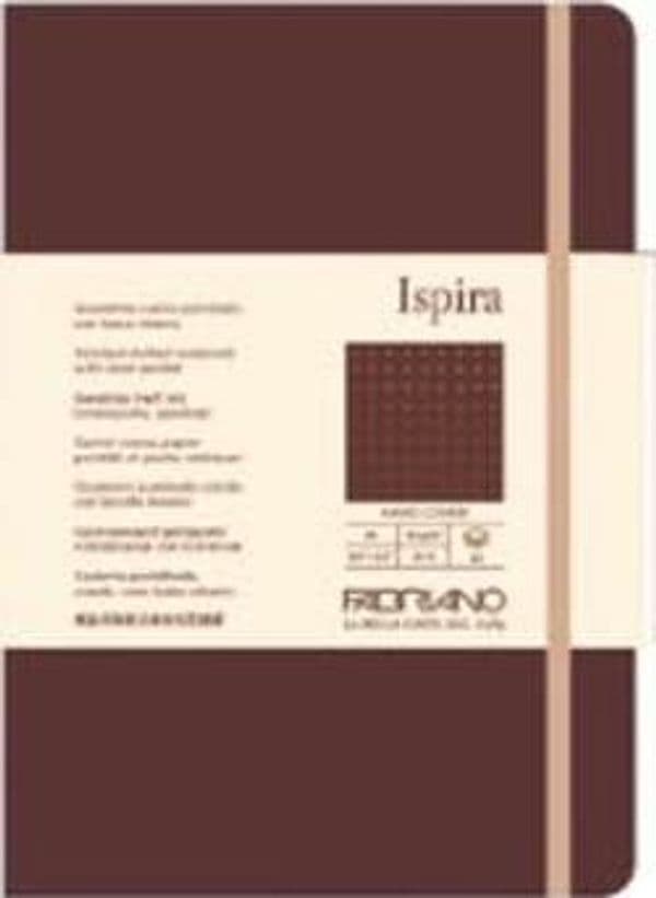 Taccuino Ispira - con elastico - copertina rigida - A5 - 96 fogli - puntinato - marrone - Fabriano Cancelleria e prodotti per ufficio/Carta blocchi e quaderni/Blocchi appunti taccuini e diari/Blocchi appunti e taccuini Eurocartuccia - Pavullo, Commerciovirtuoso.it
