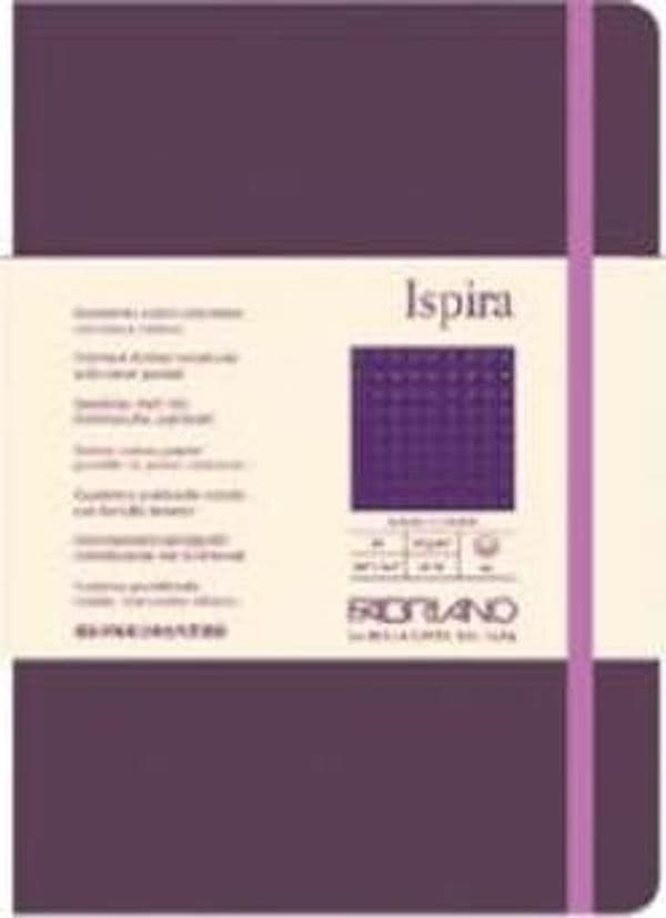 Taccuino Ispira - con elastico - copertina rigida - A5 - 96 fogli - puntinato - viola - Fabriano Cancelleria e prodotti per ufficio/Carta blocchi e quaderni/Blocchi appunti taccuini e diari/Blocchi appunti e taccuini Eurocartuccia - Pavullo, Commerciovirtuoso.it