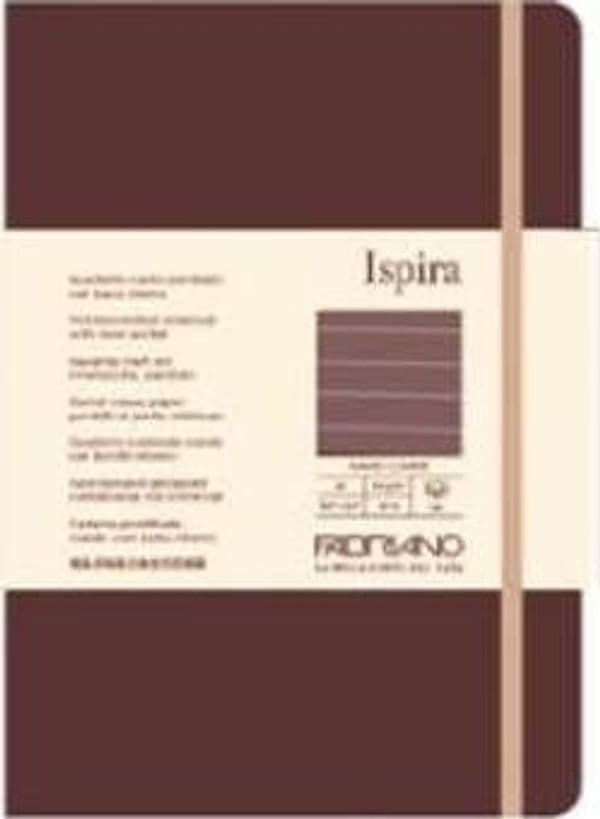 Taccuino Ispira - con elastico - copertina rigida - A5 - 96 fogli - righe - marrone - Fabriano Cancelleria e prodotti per ufficio/Carta blocchi e quaderni/Blocchi appunti taccuini e diari/Blocchi appunti e taccuini Eurocartuccia - Pavullo, Commerciovirtuoso.it