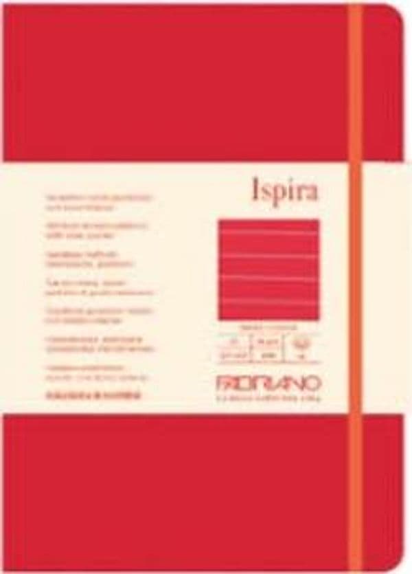 Taccuino Ispira - con elastico - copertina rigida - A5 - 96 fogli - righe - rosso - Fabriano Cancelleria e prodotti per ufficio/Carta blocchi e quaderni/Blocchi appunti taccuini e diari/Blocchi appunti e taccuini Eurocartuccia - Pavullo, Commerciovirtuoso.it