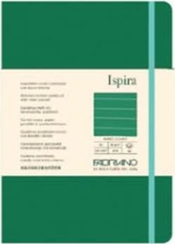Taccuino Ispira - con elastico - copertina rigida - A5 - 96 fogli - righe - verde - Fabriano Cancelleria e prodotti per ufficio/Carta blocchi e quaderni/Blocchi appunti taccuini e diari/Blocchi appunti e taccuini Eurocartuccia - Pavullo, Commerciovirtuoso.it
