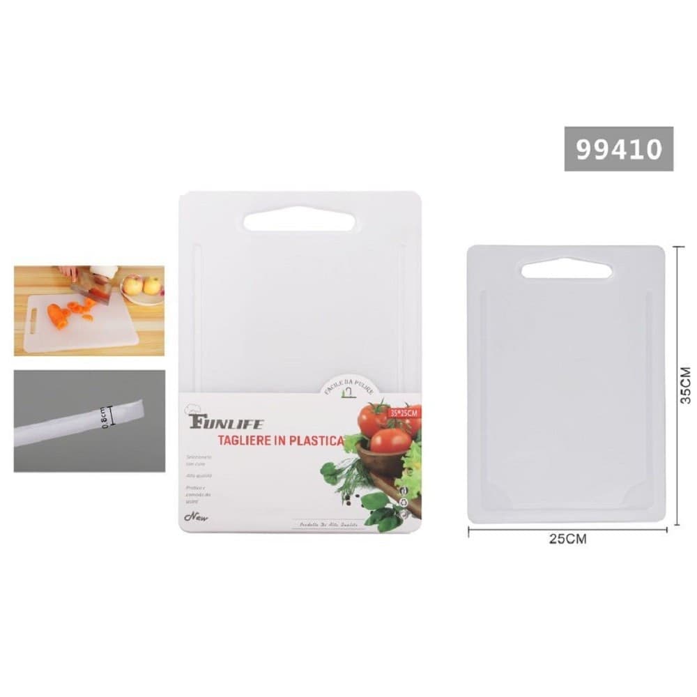 Tagliere In Plastica Con Canale Scanalatura 35x25x0.8cm Per Verdure Frutta 99410 Casa e cucina/Utensili da cucina/Taglieri Trade Shop italia - Napoli, Commerciovirtuoso.it