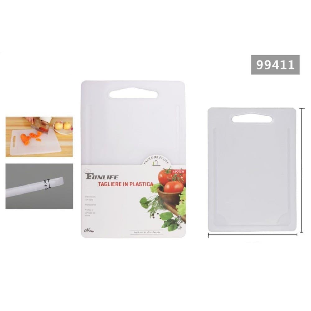 Tagliere In Plastica Con Canale Scanalatura 44x29x0.8cm Per Verdure Frutta 99411 Casa e cucina/Utensili da cucina/Taglieri Trade Shop italia - Napoli, Commerciovirtuoso.it