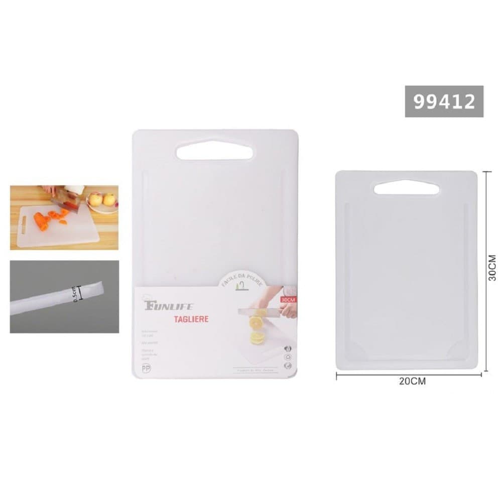 Tagliere Plastica Con Canale Scanalatura 30x20x0.5cm Frutta Verdure Cucina 99412 Casa e cucina/Utensili da cucina/Taglieri Trade Shop italia - Napoli, Commerciovirtuoso.it