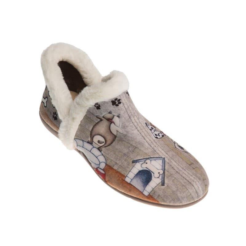 TanahLot-pantofole-ciabatte-donna-con-immagine-gatto-in-tessuto-Beige-e-sottopiede-estraibile