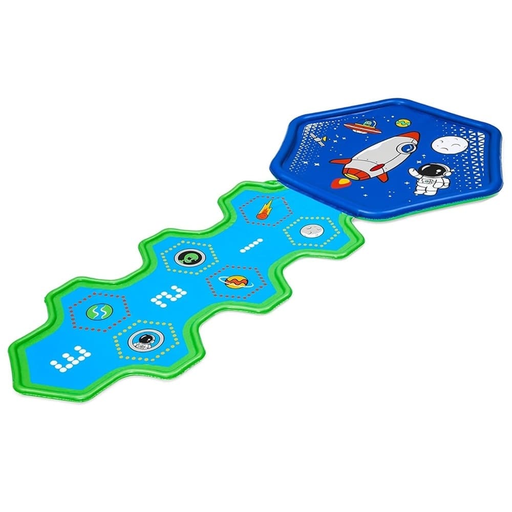 Tappetino Gonfiabile Con Fontana Spruzzi Base Spaziale 335x150cm Adventure 52571 Giochi e giocattoli/Sport e giochi all'aperto/Giochi aquatici e piscine per bambini/Canotti e gonfiabili galleggianti Trade Shop italia - Napoli, Commerciovirtuoso.it