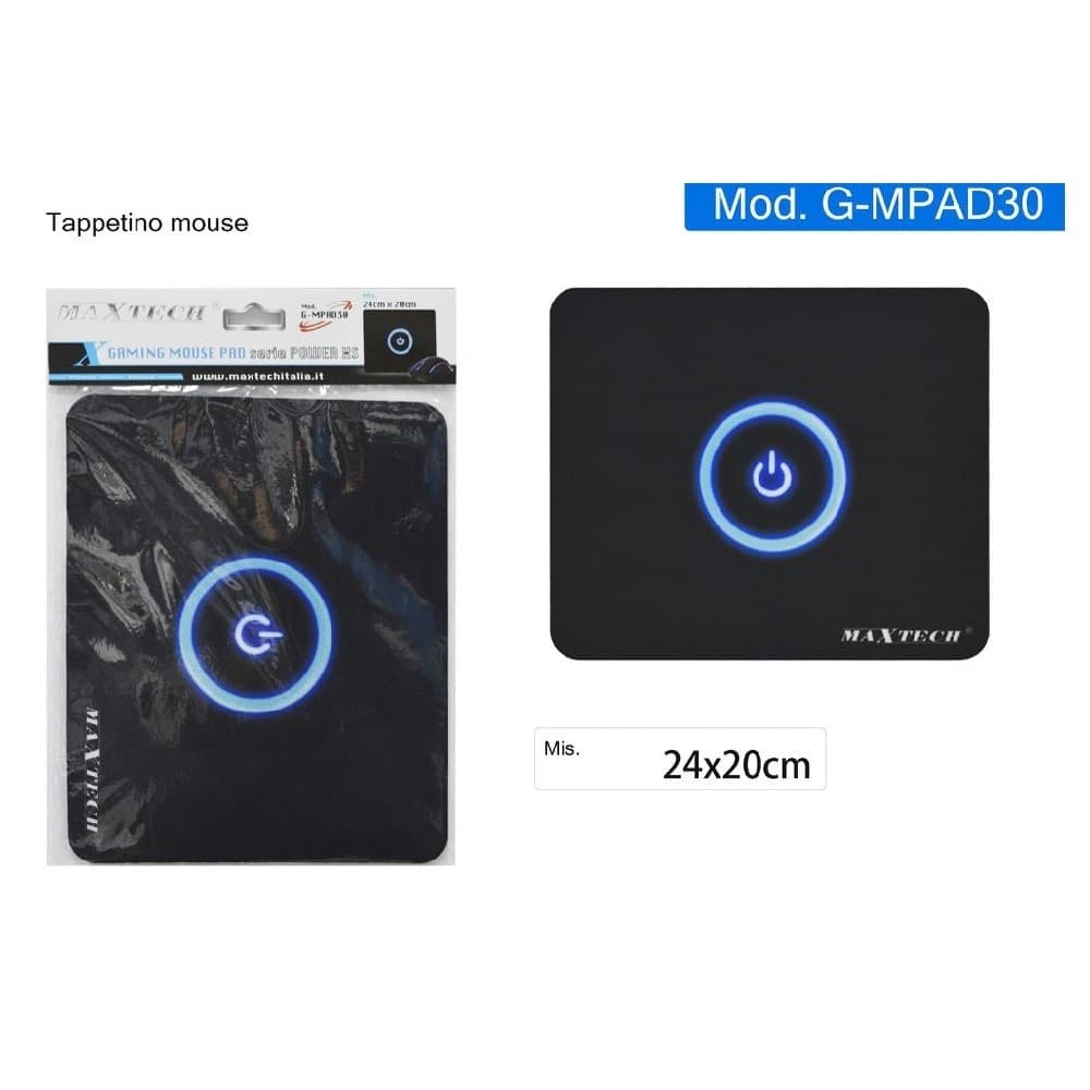 Tappetino Mouse Antiscivolo Tappeto Gaming Pad Sfondo Tasto Accensione G-mpad30 Informatica e Videogiochi > Accessori PC > Mouse e Tastiere PC Trade Shop italia - Napoli, Commerciovirtuoso.it