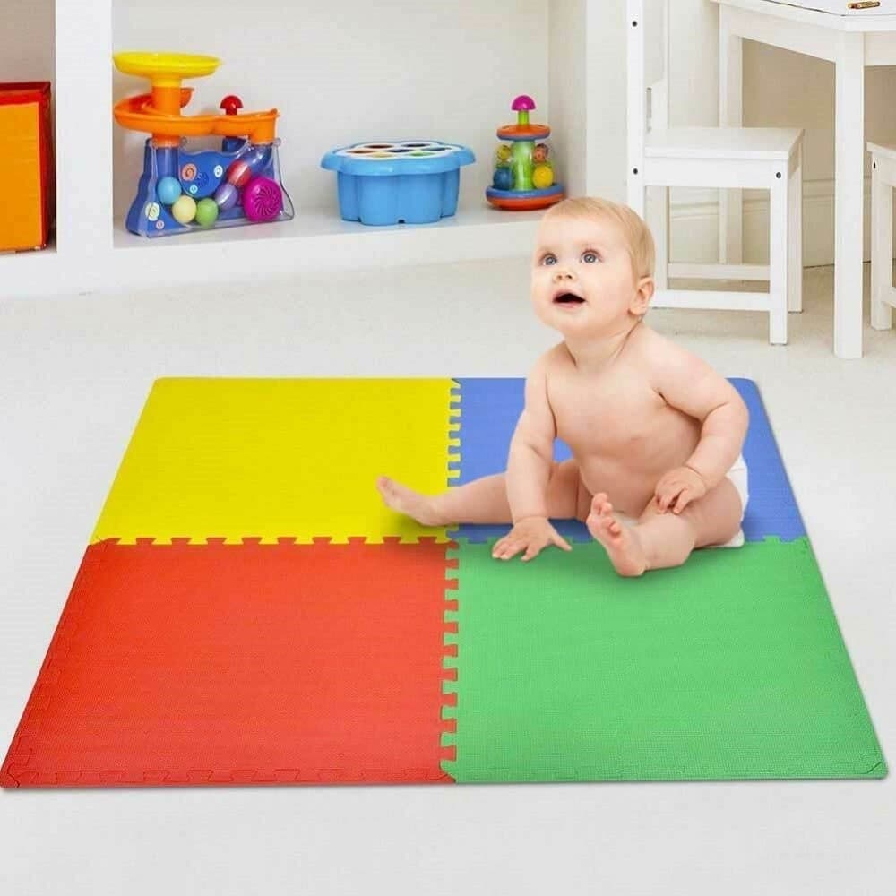 Tappetino-Tappeto-Puzzle-Maxi-Colorati-Gioco-Bambino-Set-4pz-60x60cm-Gomma-Eva