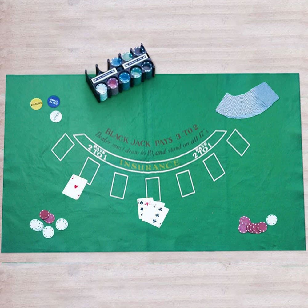Tappeto In Tessuto Verde Da Tavolo Per Gioco Blackjack Roulette Misura 30x40cm Giochi e giocattoli/Giochi da tavola di società e accessori/Casinò e attrezzature/Allestimenti/Panni per tavoli da Poker Trade Shop italia - Napoli, Commerciovirtuoso.it