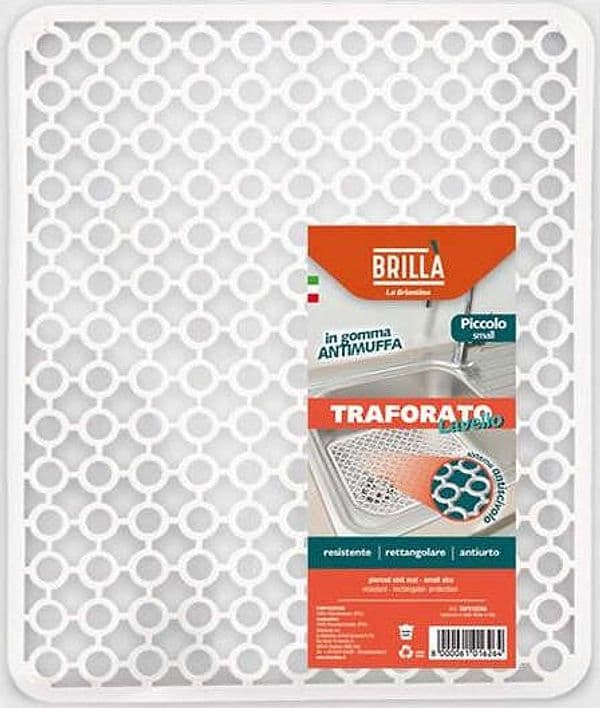Tappeto lavello traforato PVC Brillà Piccolo Bianco La Briantina