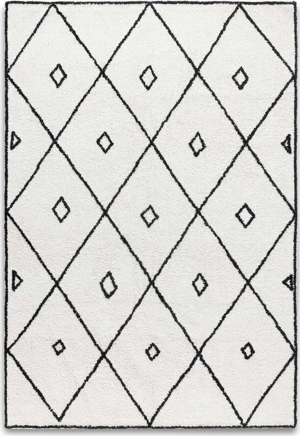 TAPPETO MOROCCO BIANCO E NERO COTONE 140X200 CM Casa e cucina/Tessili per la casa/Tappeti e tappetini/Tappeti Scontolo.net - Potenza, Commerciovirtuoso.it