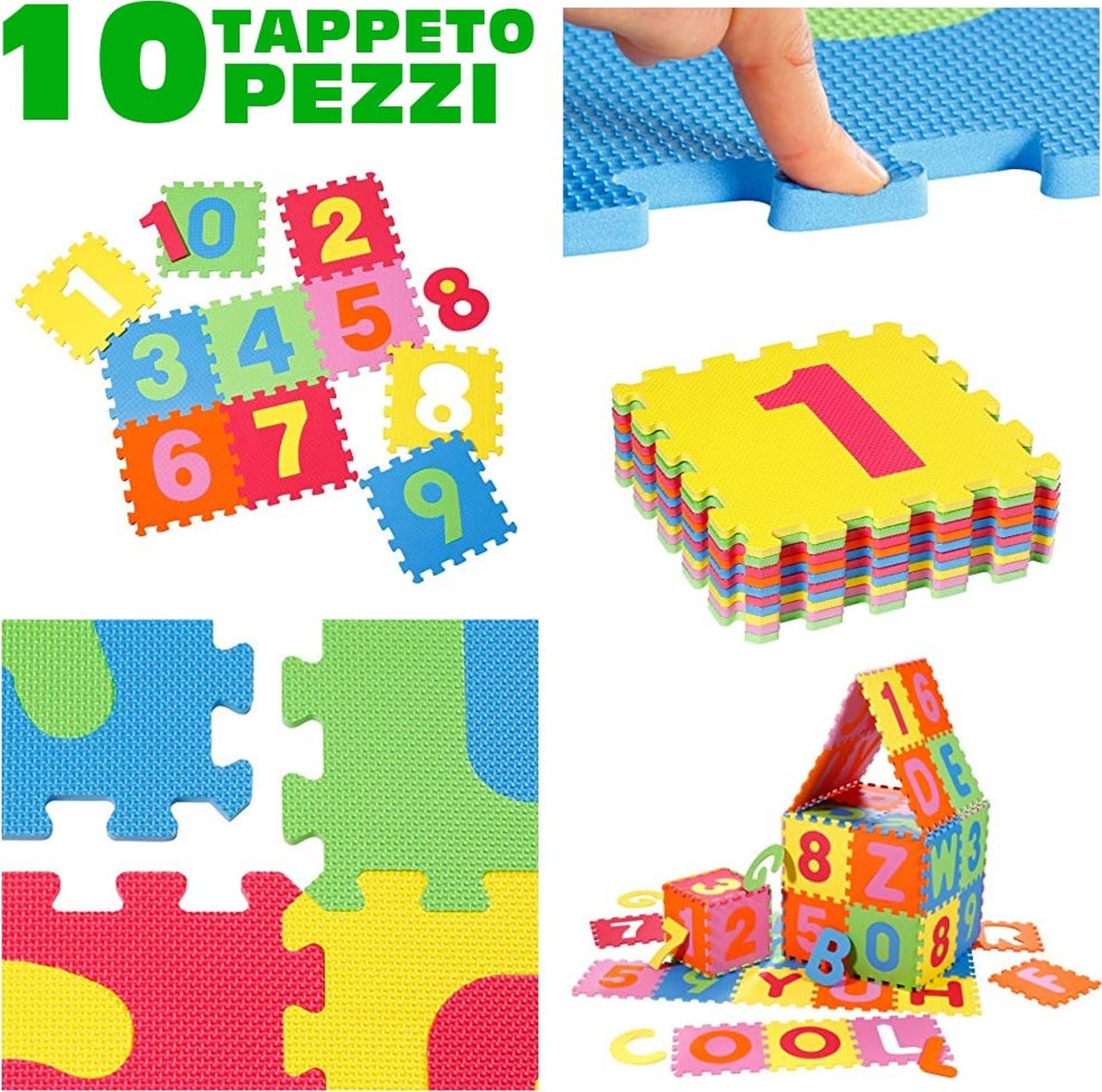 Tappeto-Per-Bambini-Da-Pavimento-10-Pz-Puzzle-Neonato-Antiurto-Atossico-Lavabile