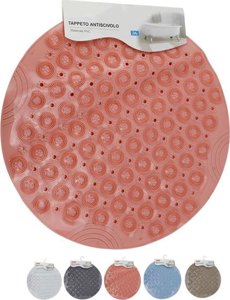 Tappeto Tappetino In Pvc Rotondo Antiscivolo Vasca Da Bagno Doccia 55x53cm 59635 Casa, arredamento e bricolage > Accessori Bagno > Tappeti Doccia Trade Shop italia - Napoli, Commerciovirtuoso.it