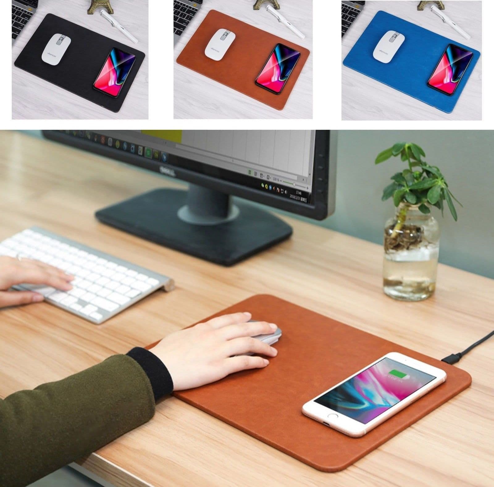 TAPPETO TAPPETINO PER MOUSE PAD CON RICARICA WIRELESS QI SMARTPHONE Trade Shop italia - Napoli, Commerciovirtuoso.it