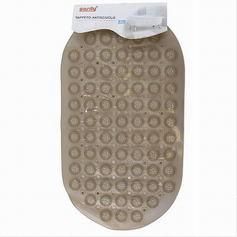 TAPPETO TAPPETINO PVC ANTISCIVOLO OVALE VASCA BAGNO DOCCIA BEIGE 68 X 37CM 87229 in Tappetini Trade Shop italia - Napoli, commercioVirtuoso.it