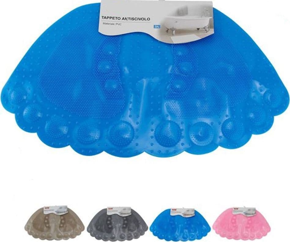 Tappeto Tappetino Pvc Forma Piedi Antiscivolo Vasca Bagno Doccia 60x34 Cm 59631 Casa, arredamento e bricolage > Accessori Bagno > Tappeti Doccia Trade Shop italia - Napoli, Commerciovirtuoso.it