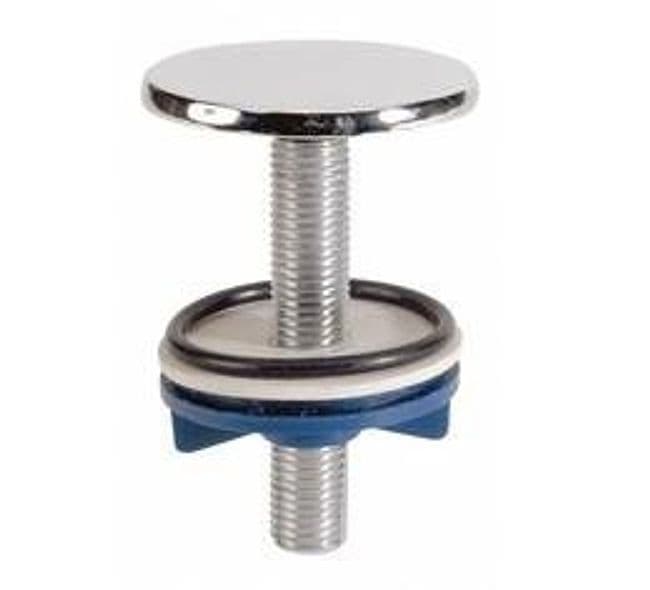 Tappo copriforo cromato in ottone, diametro 50 in Tappi BagnoClic.it - Pregnana Milanese, commercioVirtuoso.it
